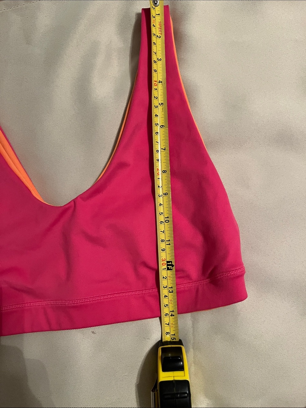 J. Crew Bright Pink Athletic Set- Skirt with Built-In Shorts and Reversible Bra - Picture 9 of 10
